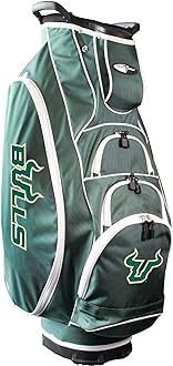 Team Golf NCAA South Florida Albatross Golf Bag Lightweight, 10-Way Club Divider, Spring Action Stand, Insulated Cooler Pocket, Velcro Glove and Umbrella Holder & Lift Assist Handles