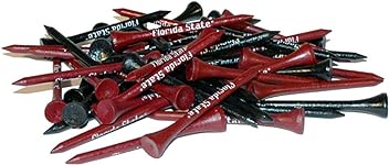 Team Golf NCAA Mens NCAA 2-3/4" Golf Tees, 50 Pack, Regulation Size, Multi Team Colors