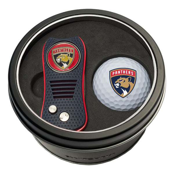 Florida Panthers Switchblade Divot Tool + Golf Ball Tin Gift Set