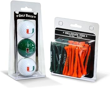 Team Golf NCAA Logo Imprinted Golf Balls (3 Count) & 2-3/4" Regulation Golf Tees (50 Count), Multi Colored