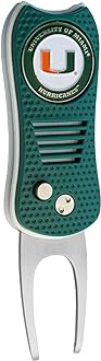 Team Golf NCAA Switchblade Divot Tool with Double-Sided Magnetic Ball Marker, Features Patented Single Prong Design, Causes Less Damage to Greens, Switchblade Mechanism