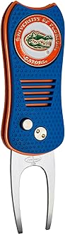 Team Golf NCAA Switchblade Divot Tool with Double-Sided Magnetic Ball Marker, Features Patented Single Prong Design, Causes Less Damage to Greens, Switchblade Mechanism