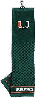 Team Golf NCAA Embroidered Golf Towel, Checkered Scrubber Design, Embroidered Logo