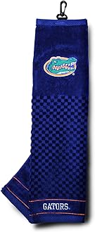 Team Golf NCAA Embroidered Golf Towel, Checkered Scrubber Design, Embroidered Logo