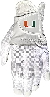 Team Golf NCAA Men's Left Hand Golf Glove, For Right Handed Players, One Size, Includes Removable Double-Sided Magnetic Ball Marker