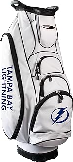 Team Golf NHL Lightweight, 10-Way Club Divider, Spring Action Stand, Insulated Cooler Pocket, Velcro Glove and Umbrella Holder & Lift Assist Handles