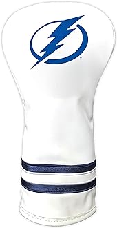 Team Golf NHL White Vintage Driver Golf Club Headcover, Form Fitting Design, Retro Design & Superb Quality