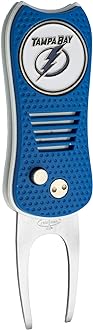 Team Golf NHL Switchblade Divot Tool with Double-Sided Magnetic Ball Marker, Features Patented Single Prong Design, Causes Less Damage to Greens, Switchblade Mechanism